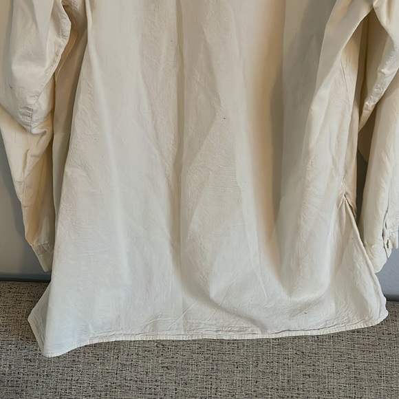 Alejandro Julian Ecru Cotton Button Down Shirtt Size L - Picture 10 of 13